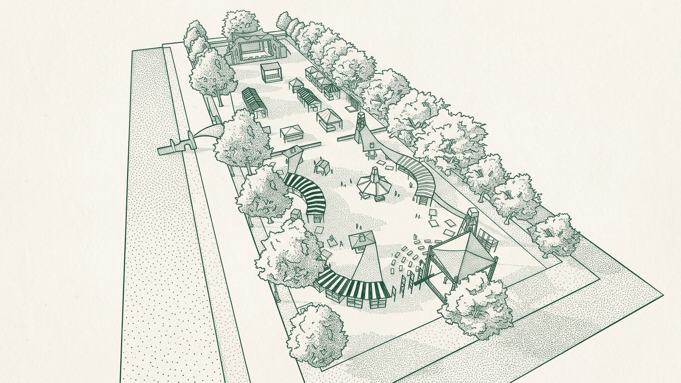 Ilustrasi denah area venue FKY 2026